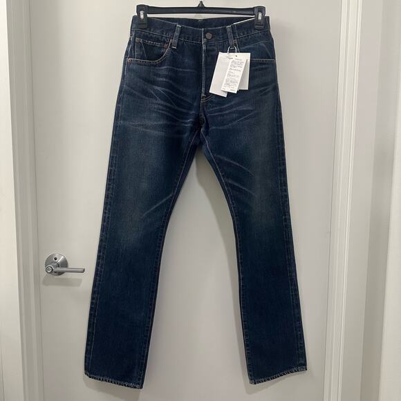 $1280 Value NWT VISVIM Social Sculpture 01 Damaged-37 Slim Jeans - Picture 1 of 16